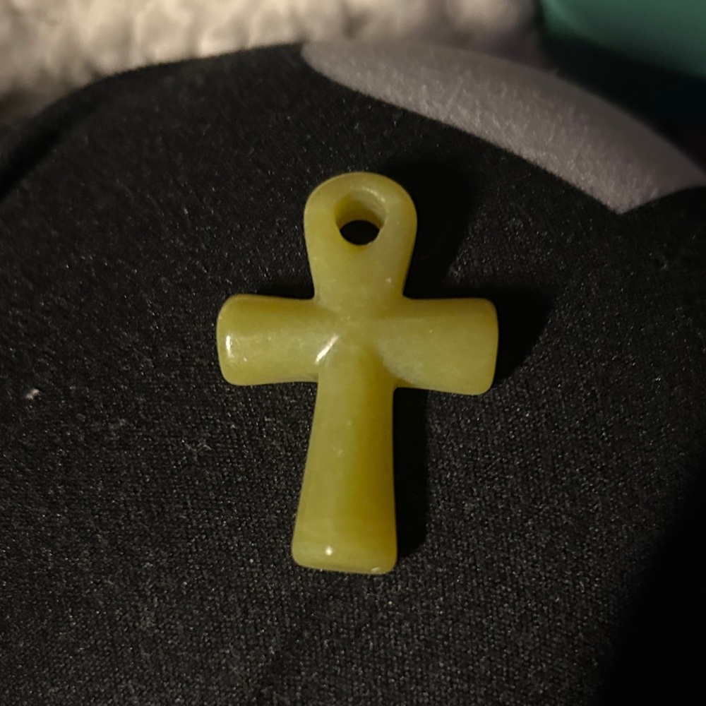 Yellow Cross Pendant Ankh stone